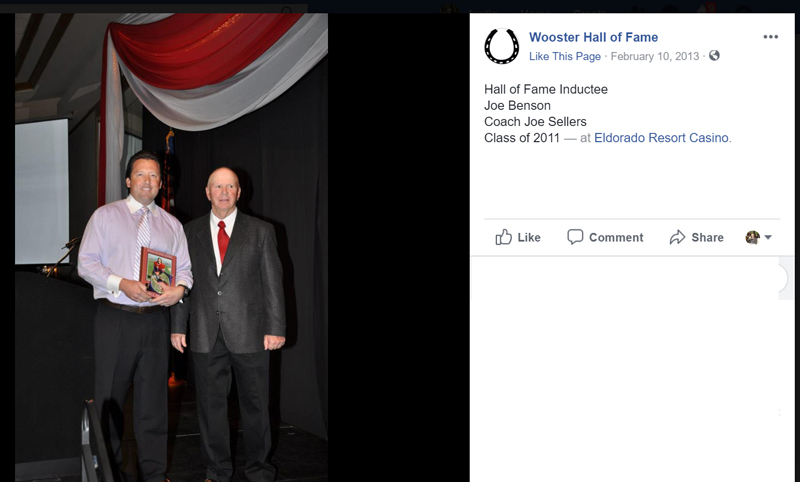 Hall of Fame Inductee - Joe Benson