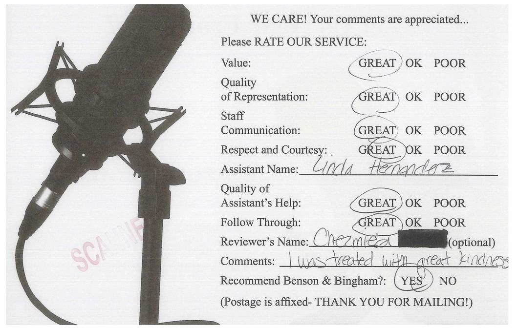 Five-Star Rated And Hand-Written Review