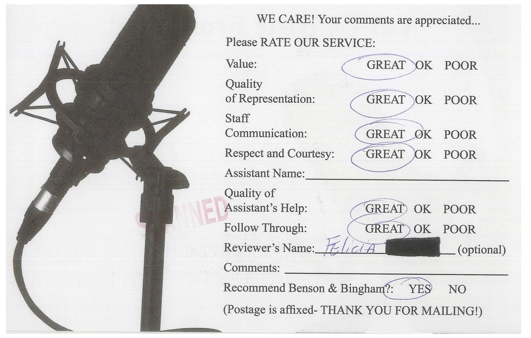 Five-Star Rated And Hand-Written Review