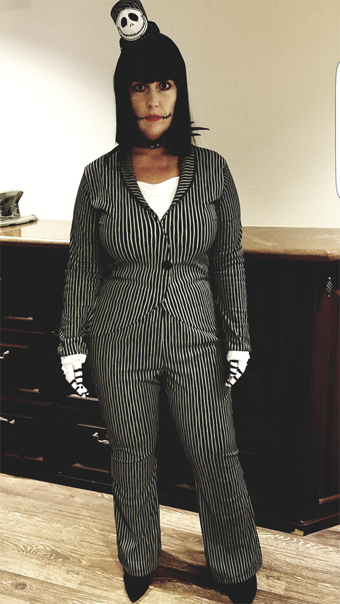 Halloween event Jack Skellington costume