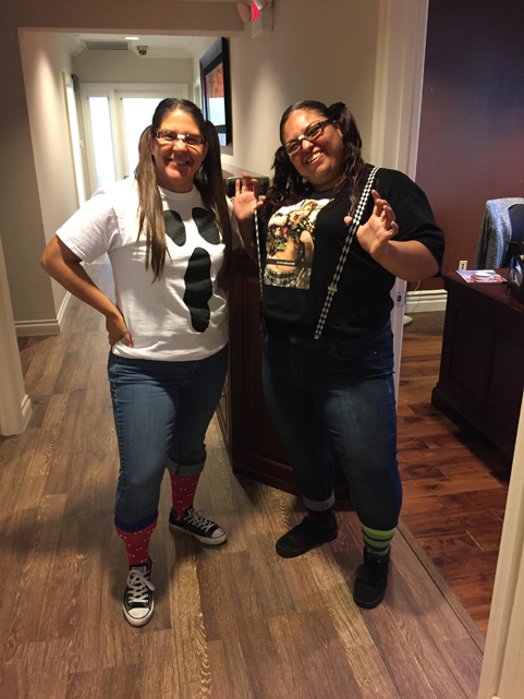 Halloween event ghost and punk costumes