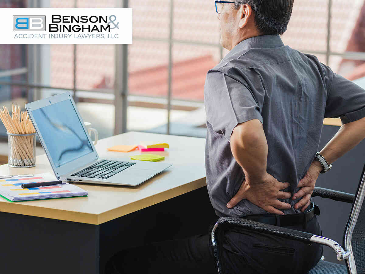 An injured man in work