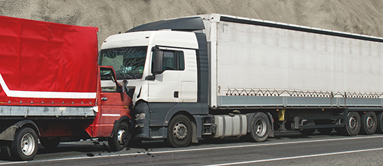 Head-On Collision Between Two Trucks